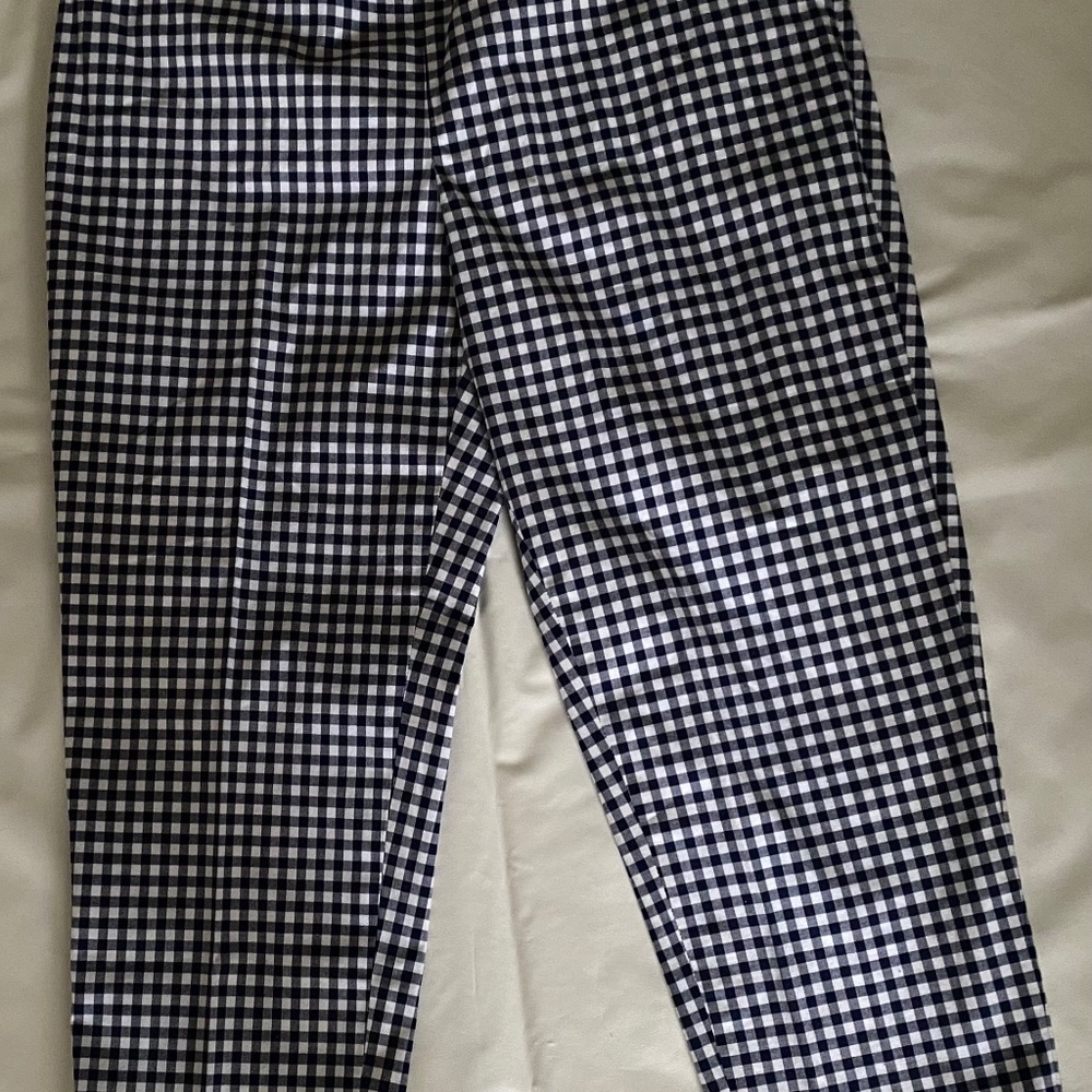 Cropped check pants